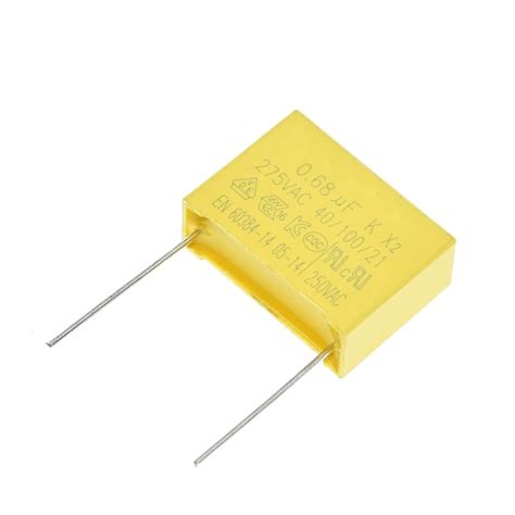 Buy 10pcs 0.68uF capacitor X2 capacitor 275VAC 680NF Pitch 22mm X2 ...