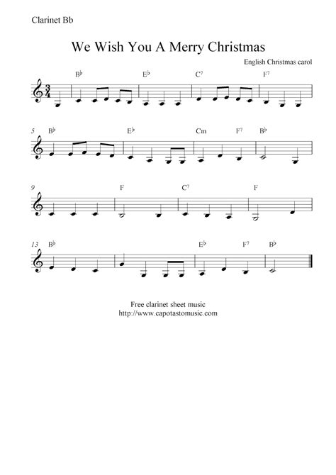 Easy Sheet Music For Beginners: We Wish You A Merry Christmas, free ...
