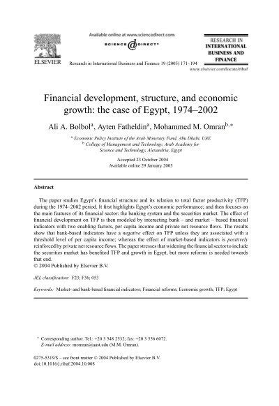 Financial Structure and Economic Development 的图像结果