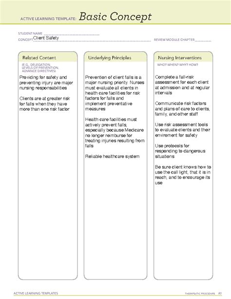 Client Safety Template - ACTIVE LEARNING TEMPLATES THERAPEUTIC ...
