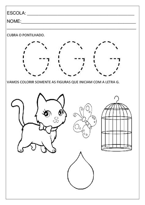 Atividades com a letra G