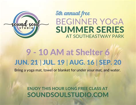 5th Annual FREE Beginner Yoga Summer Series, Southeastway Park - Indy ...