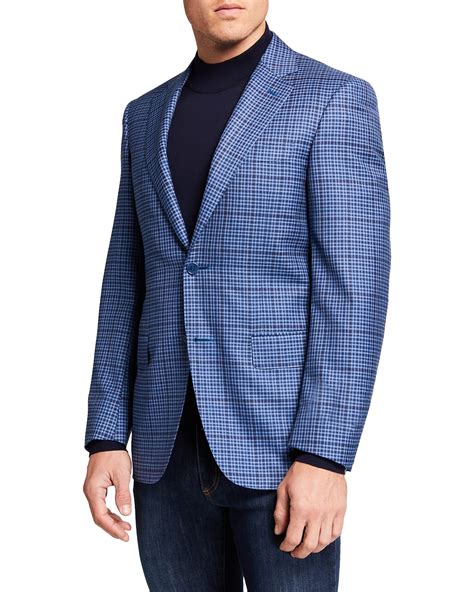 Blue Windowpane Sport Coat | Neiman Marcus