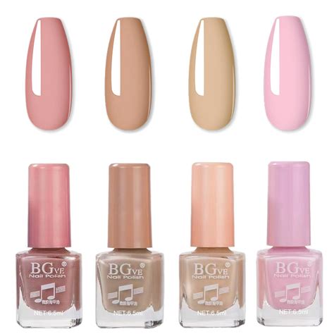Nude Nail Polish Set - Pink Nude Nail Varnish Sets - Quick Dry & Long Lasting Nude Nail Polish ...
