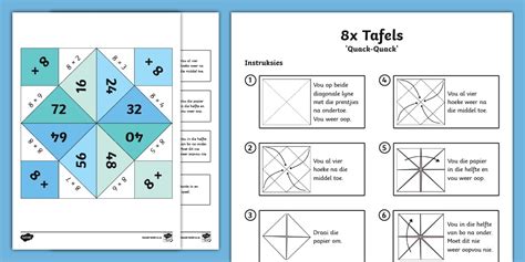 8 x Tafels 'Quack-Quack'