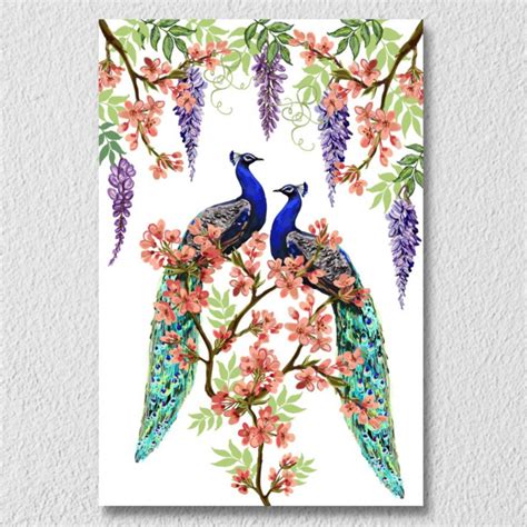 Two Peacock Art – Myindianthings