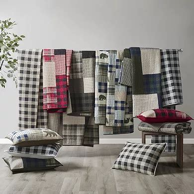 Woolrich 3-piece Sunset Oversized Plaid Cotton Quilt Set with Shams