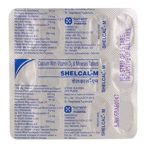 Shelcal-M - Strip of 15 Tablets : Amazon.in: Health & Personal Care
