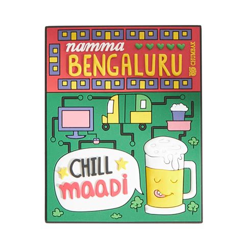 Buy Chumbak Namma Bengaluru Magnet – Iconic Bangalore City Design ...