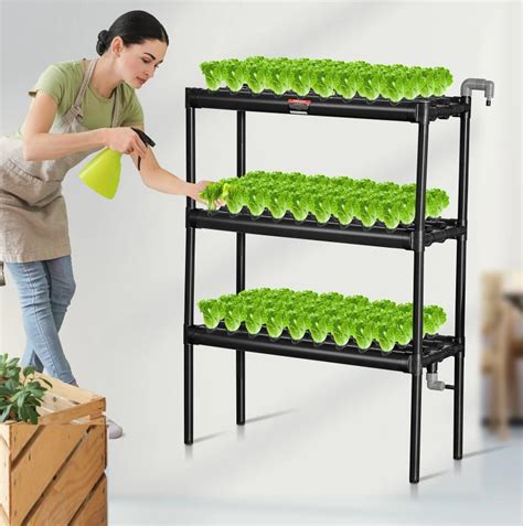 Hydroponics Growing System 108 Sites 3-Layer Hydroponic Grow Kit PVC P ...