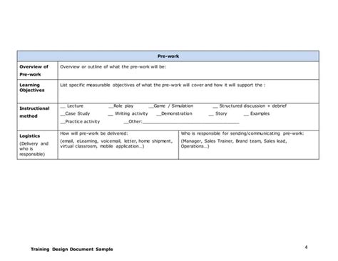Image result for Training Design Sample Format