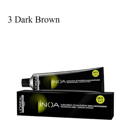 Buy Loreal Inoa Ammonia Free Hair Color 60G 3 Dark Brown - Default ...