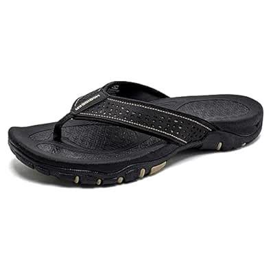 Buy KIIU Mens Flip Flop Indoor and Outdoor Thong Sandals Beach Slippers ...