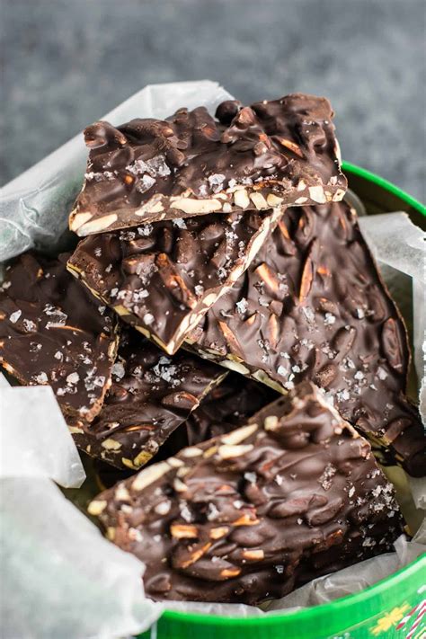 Dark Chocolate Almond Bark Recipe - Build Your Bite