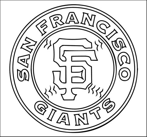 Giants Coloring Pages Baseball Logos [2025]