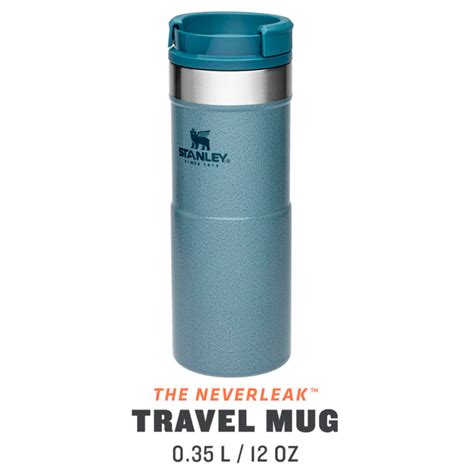 Stanley NeverLeak Travel Termokrus (0,35L) Hammertone Ice - 249 DKK