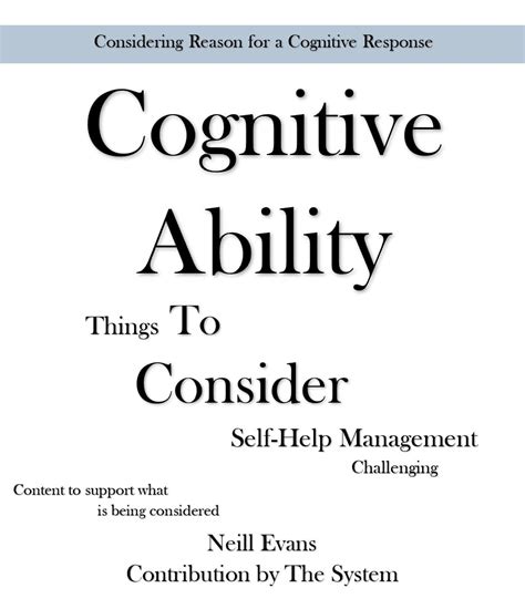 Cognitive Ability - Things To Consider Self-Help Management Challenging ...