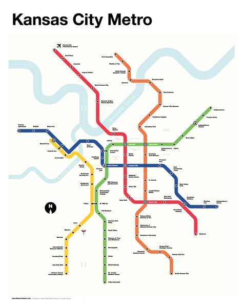 Kansas City Metro Map • Metro Posters