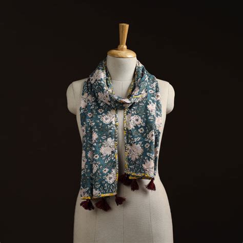 Sanganeri Stoles - Buy Sanganeri Block Print Stoles For Women's | iTokri