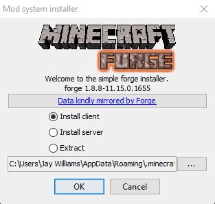 Install Forge Client 的图像结果