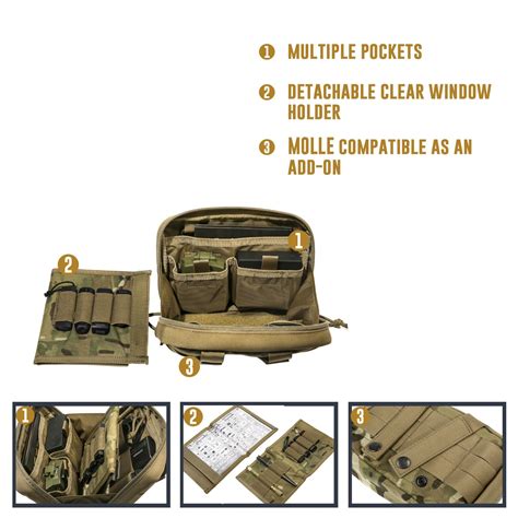 MOLLE Pouch Tactical Admin Pouch 500D Cordura Nylon EDC Utility Pouches ...