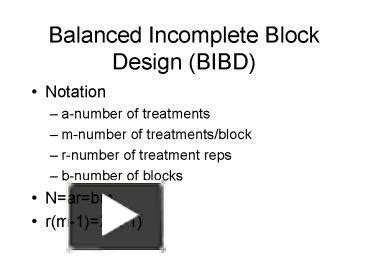 Incomplete Block Design 的图像结果