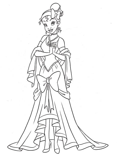 Disney Tiana Coloring Pages Coloring Pages