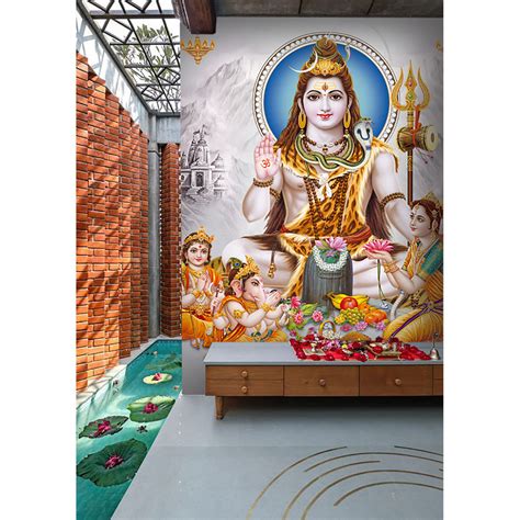 Shiv Blessed Parvati Self Adhesive Sticker Poster – Myindianthings