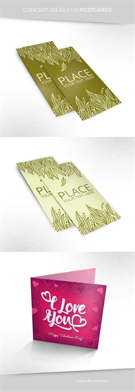 Concept ideas for postcards design on Behance