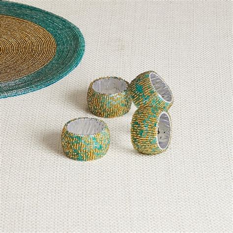 Buy Moksha Beaded Napkin Rings - Set of 4 from Home Centre at just INR ...