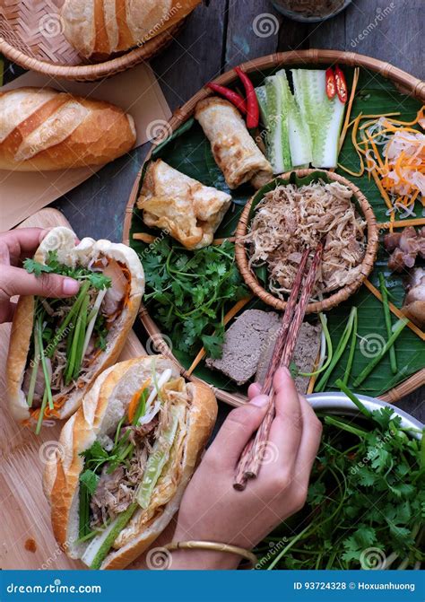 Banh mi, Vietnamese bread stock photo. Image of meal - 93724328