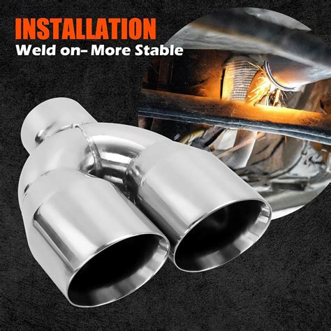 For 1997-04 Chevy Corvette C5 Z06 5.7L 2.5" In Dual Exhaust Pipe Tip Double Wall | eBay