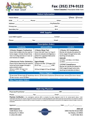 Fillable Online Home evaluation form - Overnight Oximetry Testing Pulse ...