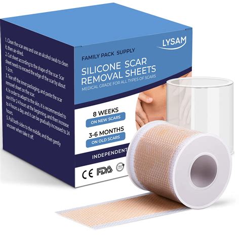 Buy Lysam Silicone Sheets Medical Grade Removal Silicone Tape Strips (1 ...