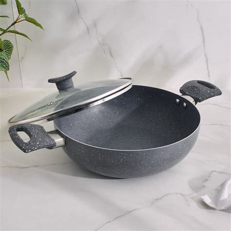 Buy Blair Nevada Aluminium Kadhai with Lid - 2.6L from Home Centre at ...