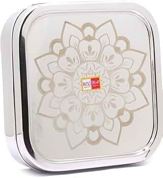 KCL Stainless Steel Laser Design Square Storage Container Box/Utility ...