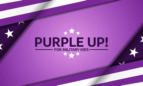 Happy Purple Up Day For Military Kids Background Vector Illustration ...