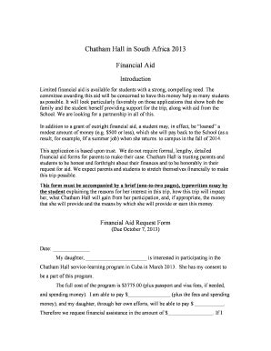 Fillable Online SA7 Financial Aid Form Fax Email Print - pdfFiller