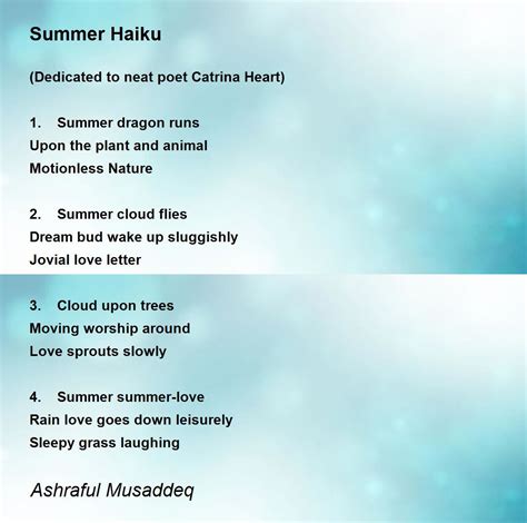 Haiku Examples About Summer