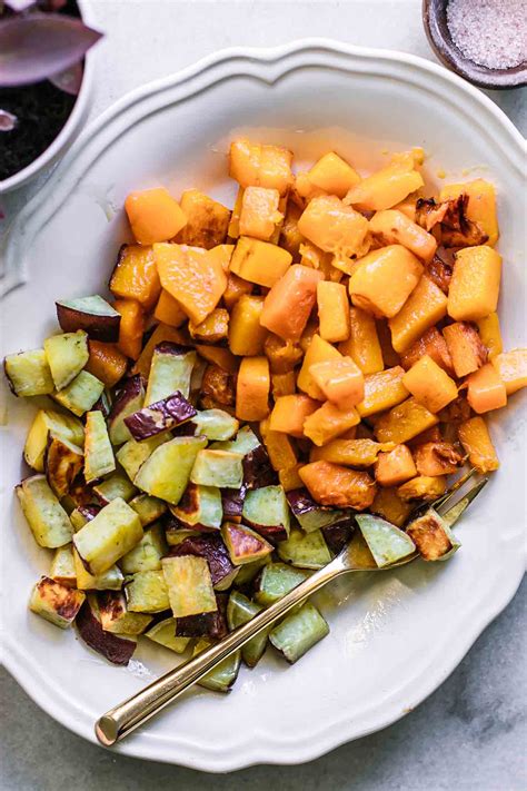 Roasted Sweet Potatoes and Butternut Squash ⋆ Easy + Tasty!
