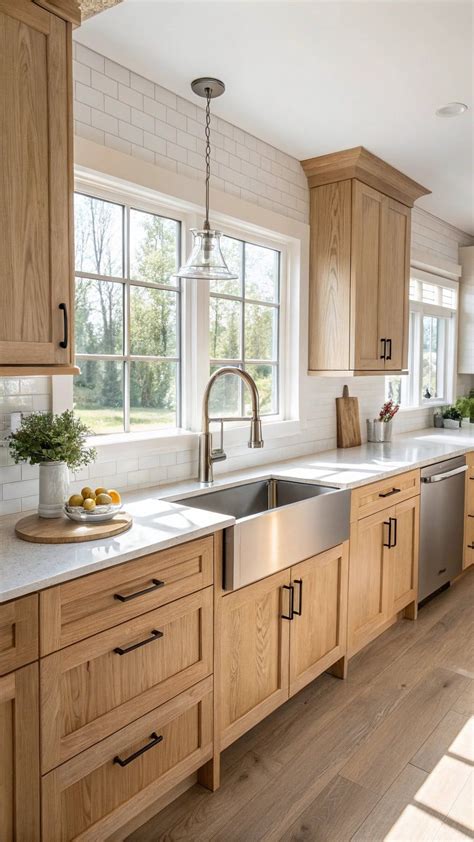 20 Timeless Natural Wood Kitchen Cabinet Designs in 2025 | Kitchen ...