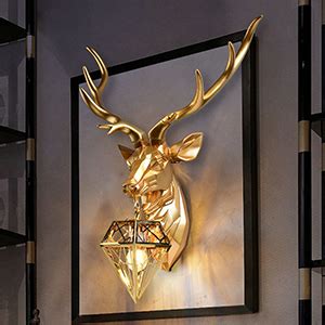 swanart Alpha Stage Wall Sconces | Rustic Deer Wall Light for Bedroom ...