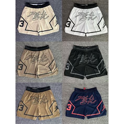 Retro just don shorts flight hardwood authentic quality men streetwear ...