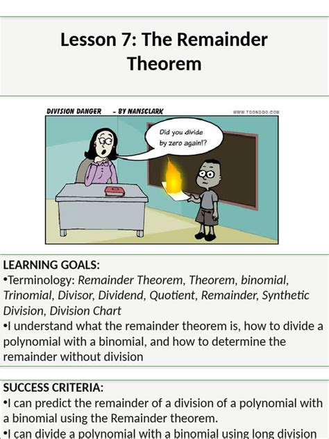 Image result for Remainder Theorem Explained