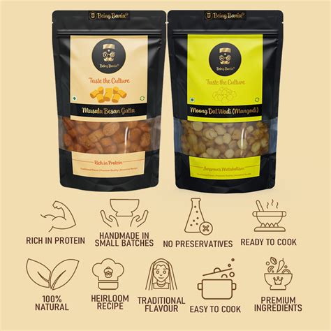 Rajasthani Protein Rich Combo - Besan Gatta and Moong Dal Mangodi ...