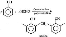 The formation of bakelite takes place between the reaction of