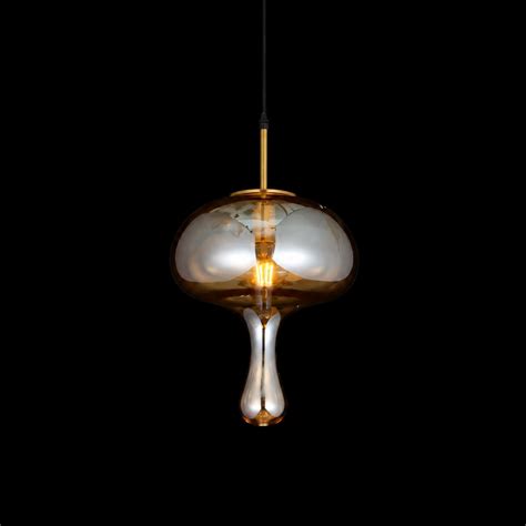 Ambered Flow Modern Amber Glass Pendant Light – Light Art Studio ...