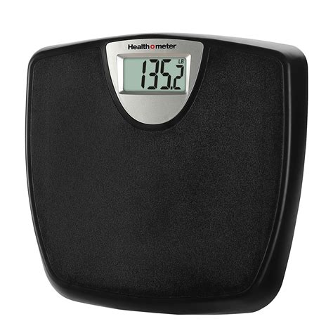 Health o meter Weight Tracking LCD Bathroom Scale, Black, 350lbs Capacity, AAA Battery Powered ...