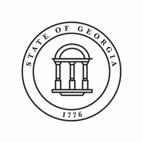 America, georgia, seal, state, state seal, state symbol, usa icon ...