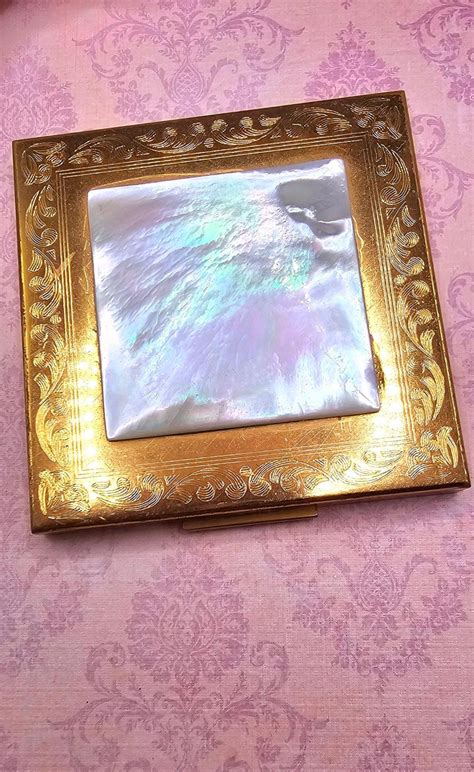 Vintage Elgin American Mother of Pearl Compact - Etsy
